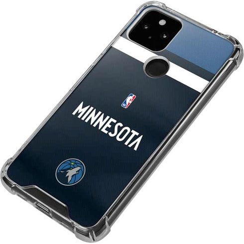 NBA Minnesota Timberwolves Jersey Google Pixel 5a 5G Clear Case